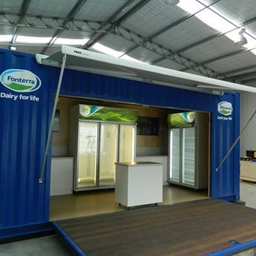 Fonterra stand made by Taylor Made Container Homes
